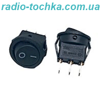 Перемикач "mini" круглый (3pin) 3A 250V ON-OFF