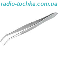 Пінцет з нержавіючої сталі 123мм вигнутий