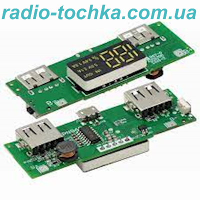 Power bank плата 2 USB 2 ампера Type-C екран