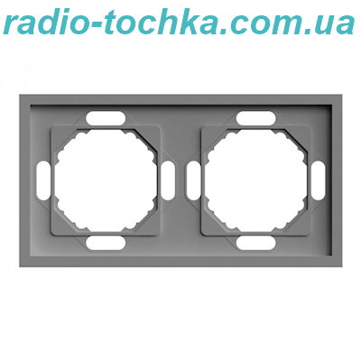 Рамка 2-місна Ardero EF102-G Soft сіра