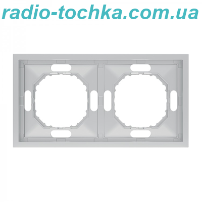 Рамка 2-місна Ardero EF102-S Soft срібна