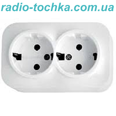 Розетка 2 гнезда с з/к HOROZ