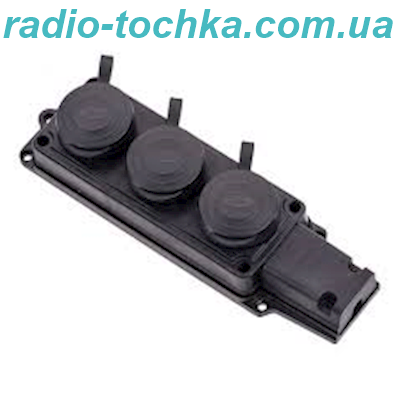 Розетка потрійна каучук 1*16A IP44 BYES BY10-105