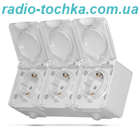 Розетка Videx Binera 3-а зовн. з/з IP65