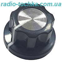 Ручка на вісь 6мм Зірка MF-A01 Черная D=20мм H=12мм ver.2