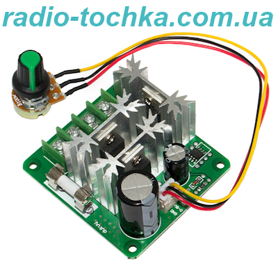 ШИМ регулятор обертів двигуна постійного струму 12-40V 15A з виносним регулятором