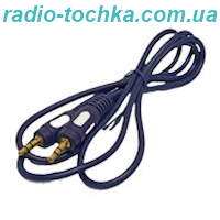 Шнур шт.3.5 стерео х шт.3.5 стерео 1.2м синій HQ