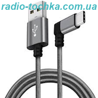 Шнур шт.USB x шт.Type-C 5V 6A швидке заряджання 2м кутовий