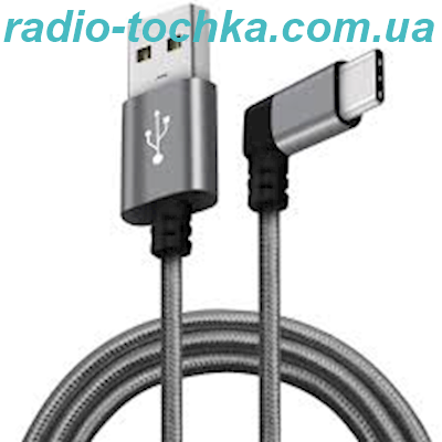 Шнур шт.USB x шт.Type-C 5V 6A швидке заряджання 2м кутовий