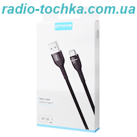 Шнур шт.USB x шт.Type-C Proove Silicraft 3A (1m)