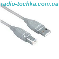 Шнур шт.USB x шт.USBB-W 1.8м (на принтер) сірий