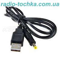 Шнур живлення (кабель) штекер "папа" USB x штекер "папа" 4.0x1.7 0.8м