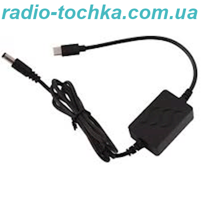 Шнур живлення шт.TYPE-C x шт.5.5x2.1м з вимикачем Black