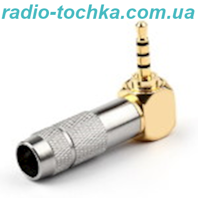 Штекер 2.5 стерео (4 pin) HM-698 на кабель кутовий
