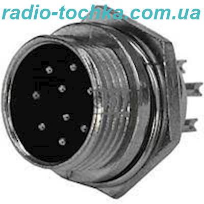 Штекер гарнітурний MIC329 9pin на корпус D=16мм
