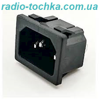 Штекер мережевий AS-04 (C14) монтажний (мідь)