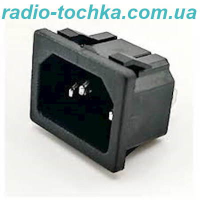 Штекер мережевий AS-04 (C14) монтажний (мідь)