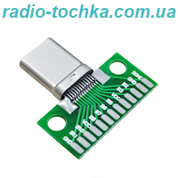 Штекер USB TYPE-C на платі 14pin