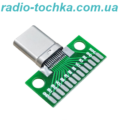 Штекер USB TYPE-C на платі 14pin