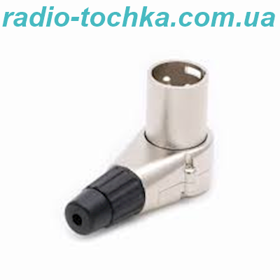 Штекер XLR 3pin на кабель кутовий