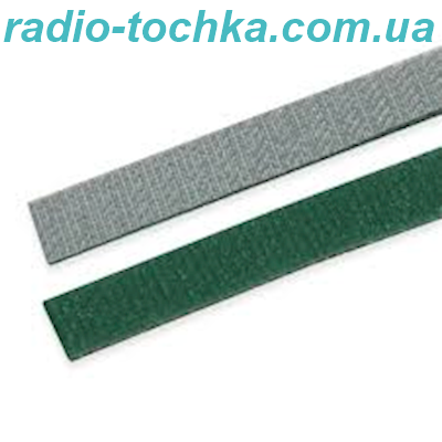 Стрічка-липучка двостороння 10мм х5м зелена