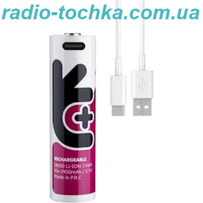 Uniross 18650 3.7V 1900mAh аккумулятор зарядне Type-C