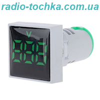 Вольтметр АС 60-500V щитовий квадратний Green