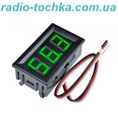 Вольтметр DC 4.5-30V зелений 0.56" у корпусі три виводи