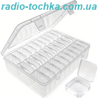 Ящик-органайзер 225x175x60мм з 30 коробочками 20x55x55мм